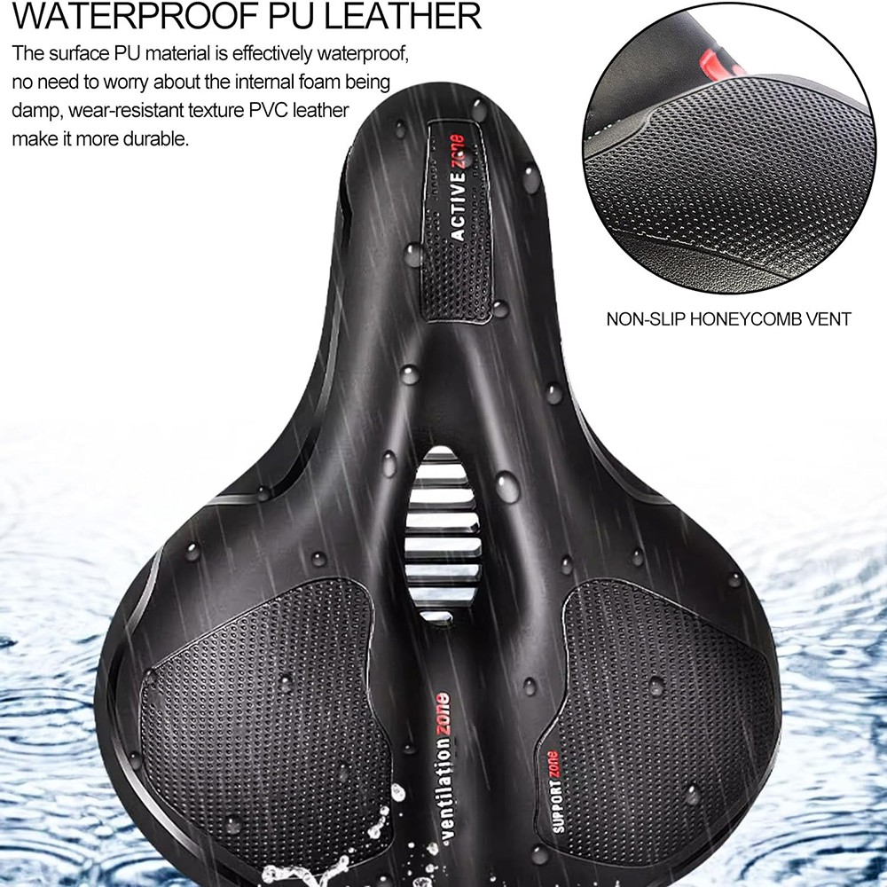 Bicycle Saddle bike Comfort Wide Soft Gel Bike Seat Sporty Air Cushion men women