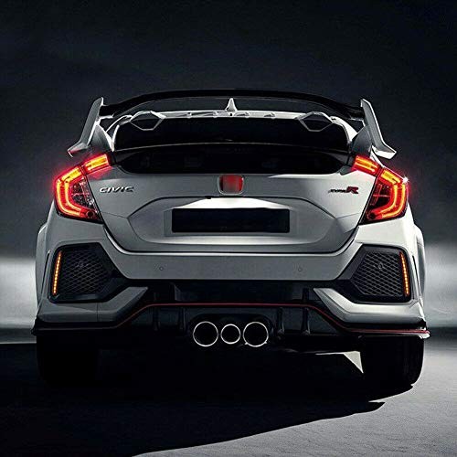 Lens Full LED Bumper Reflector Lights Tail Brake Rear Fog Lamps For 2017 Smoked