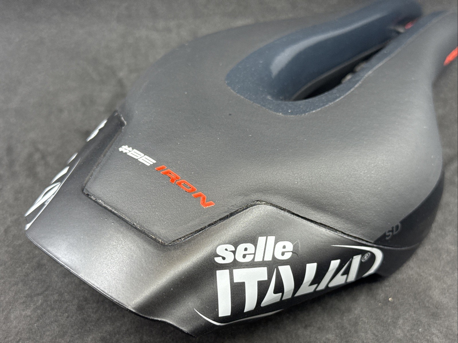 Selle Italia Iron EVO Superflow Carbon Rail Tri Saddle 256mm x 132mm MSRP $325