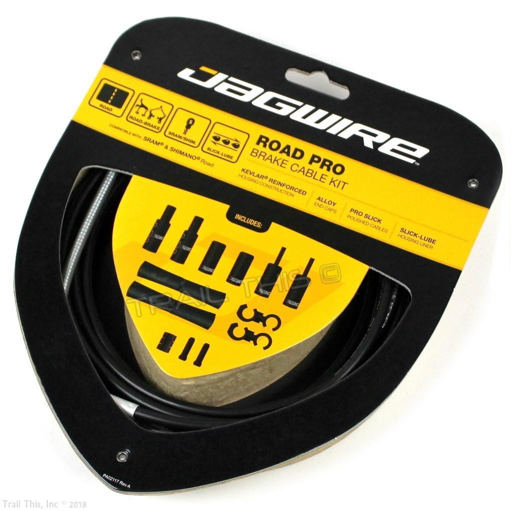 Jagwire Road Pro Brake Cable & Housing Kit for SRAM Shimano Road Bikes – Black