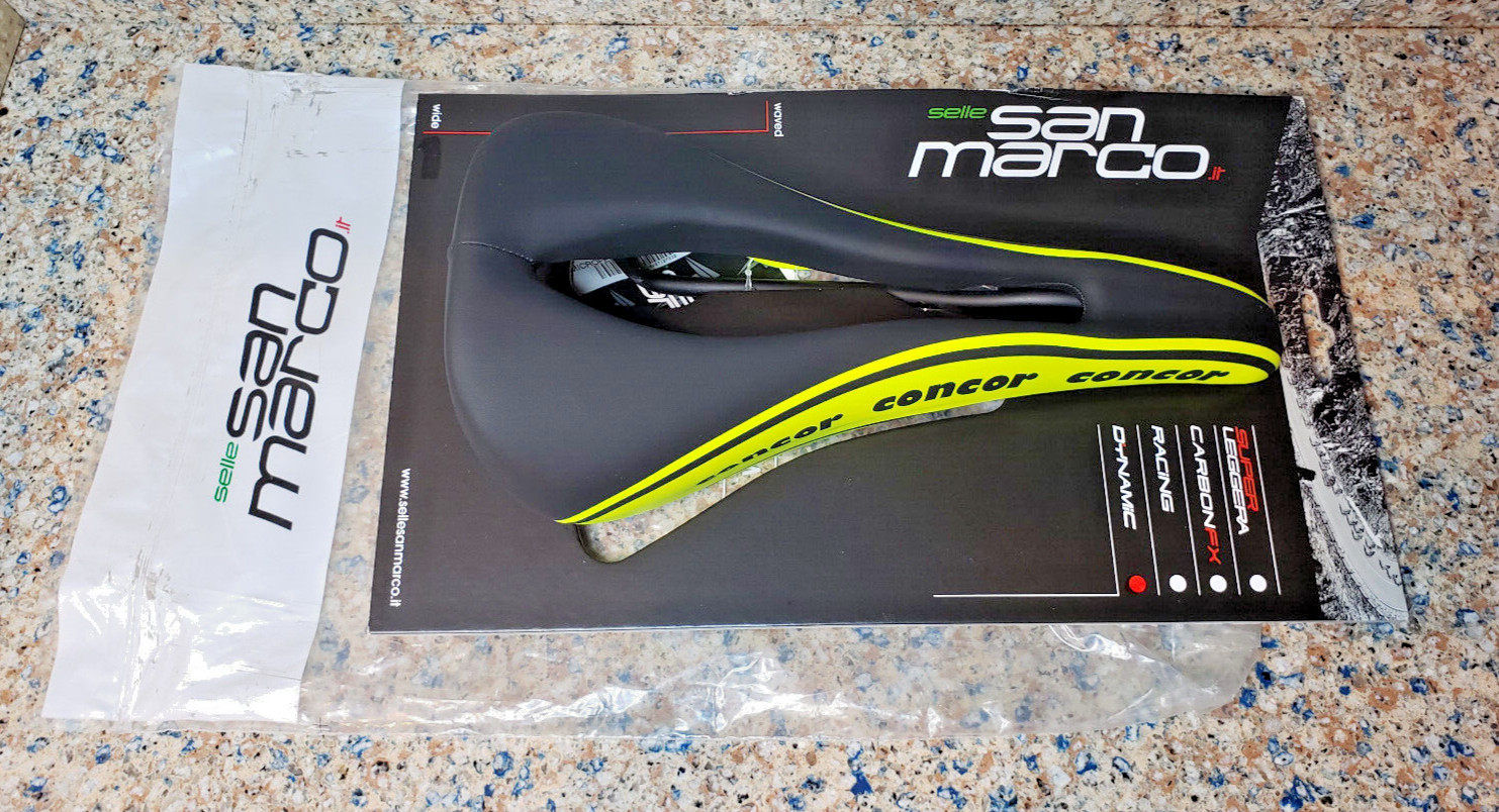 NEW Selle San Marco Concor 225g Supercomfrt Dynamic Saddle Wide YELLOY 270MW001Y