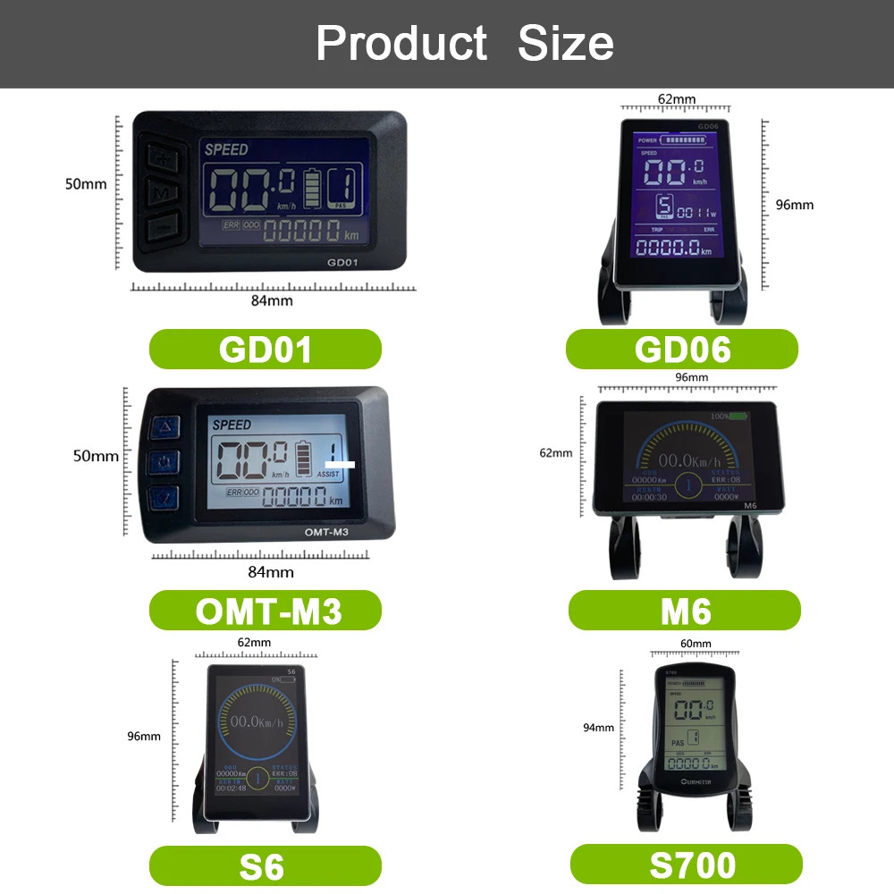 24V 36V 48V JN LED/LCD E-bike Display Group Electric Bicycle Control Panel