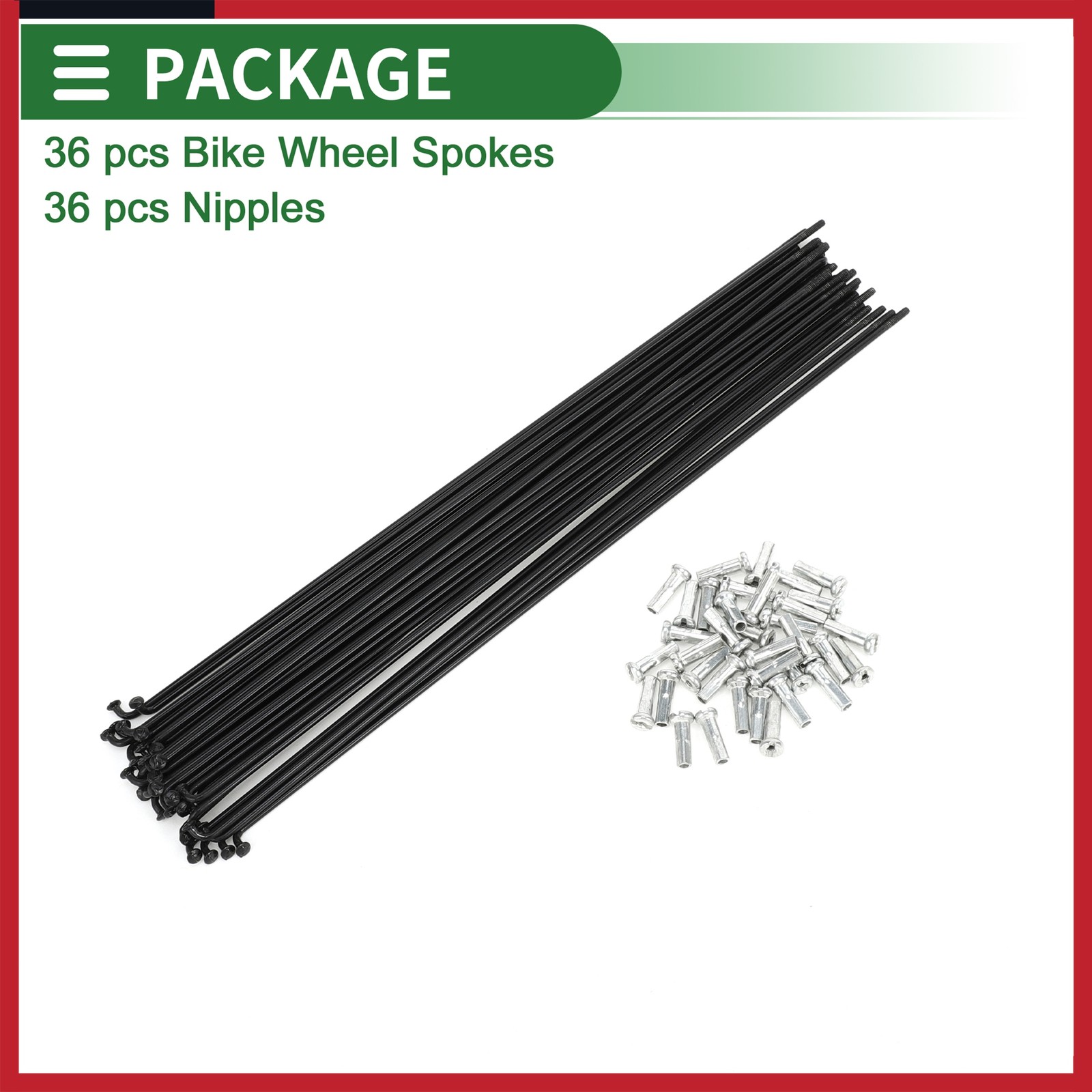 1Set 14G 255mm Length Bicycle Spokes Nipple Carbon Steel Universal