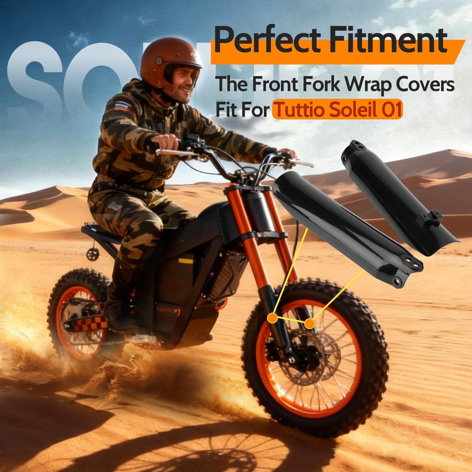 E Dirt Bike Front Fork Guards for Tutti Soleil 01, Fork Wraps for tuttio | Eb…