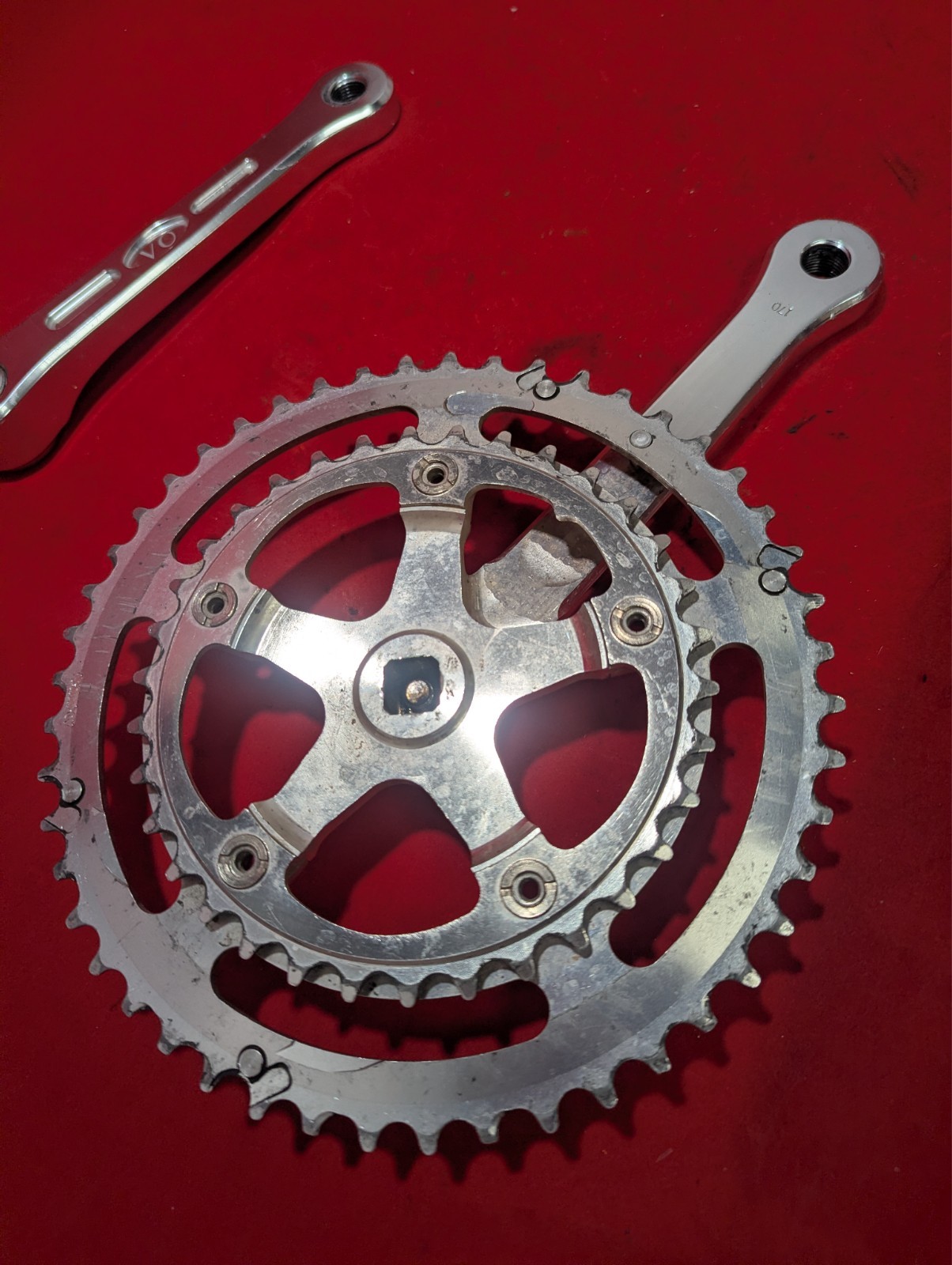 Velo Orange Grand Cru Crankset – 170mm, 8/9/10 Speed, 48/34t, Square