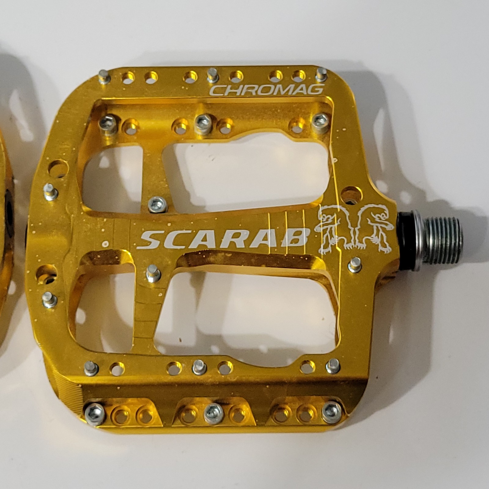 Chromag Scarab Platform pedals 9/16 sealed bearings Gold BMX mountain bike