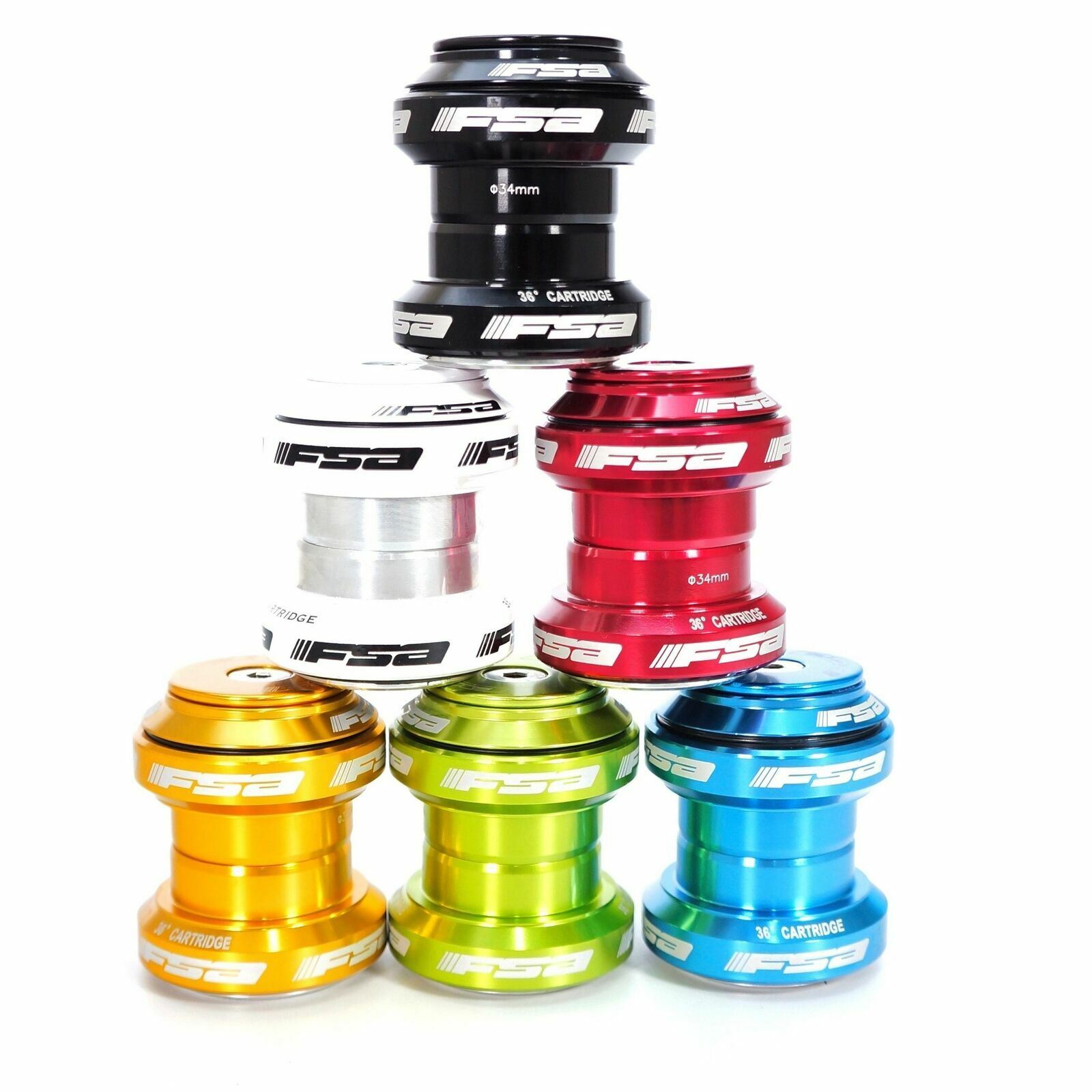 FSA Orbit MX Threadless Bicycle Headset 1-1/8″ 34mm w/ Top Cap Road Bike MTB