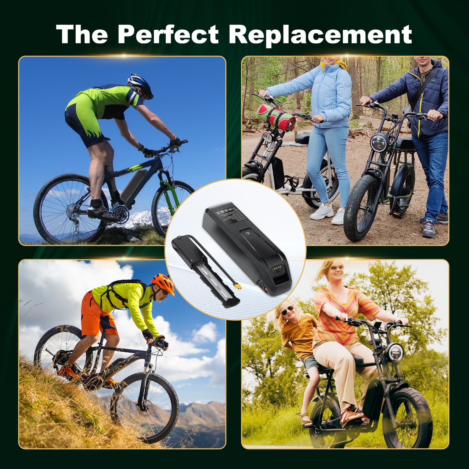 4PIN Hailong 48V 10Ah Ebike Lithium Battery for 0-1000W Electric Bicycle Motors