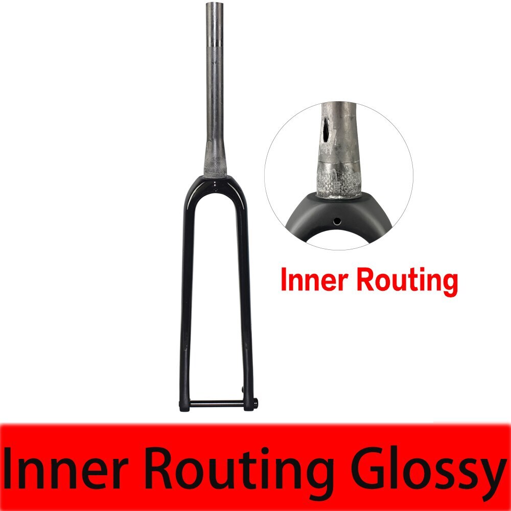 Carbon Gravel bike Rigid Fork Disc Brake 700C Thru Axle 100*12mm Road Bike Fork