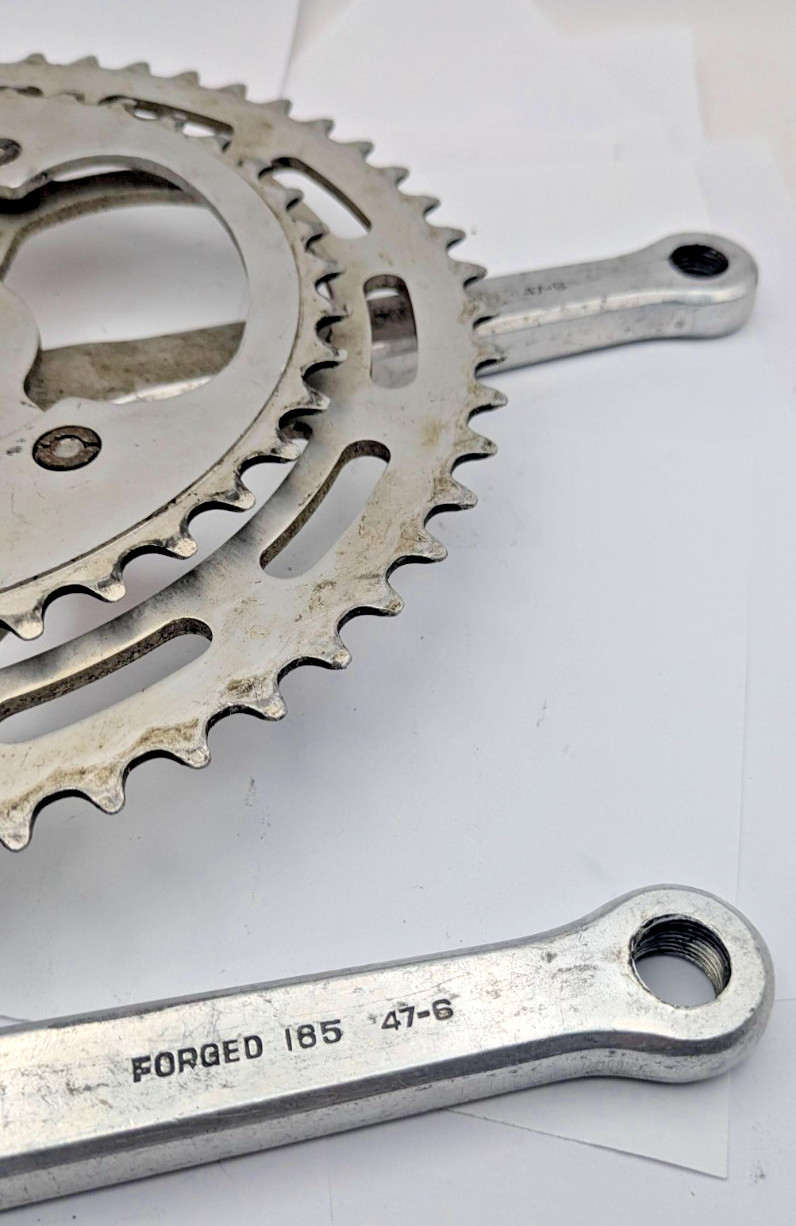 SUGINO MAXY FORGED CRANKSET 165MM 40T 54T SILVER ALUMINUM DOUBLE 2X JAPAN