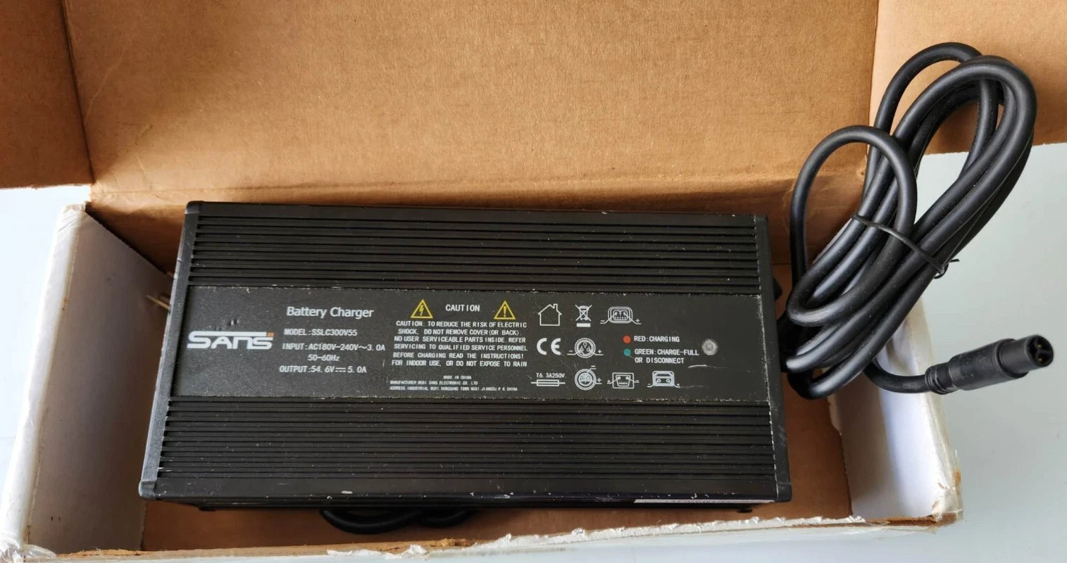 SANS SSLC300V55 54.6V 5A 3 pin Y plug Alum 48v e bike charger
