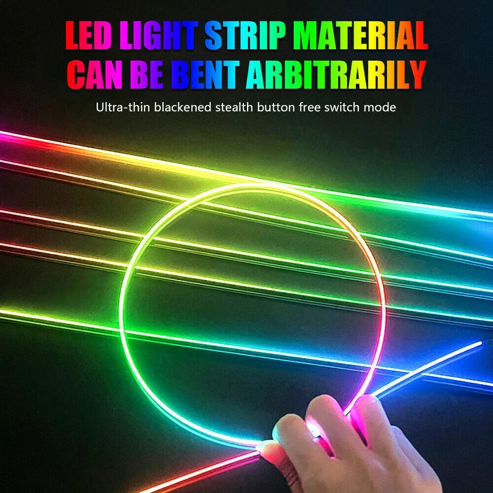 6 in 1 Full LED Bead Symphony Dream Car Interior Ambient Lighting Wireless Kit