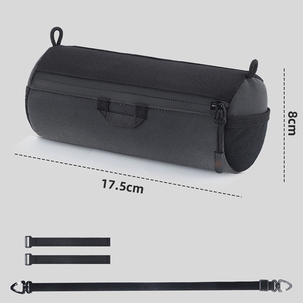 Spacious 1L Bike Handlebar Bag with Secure Attachment and Reflective Design