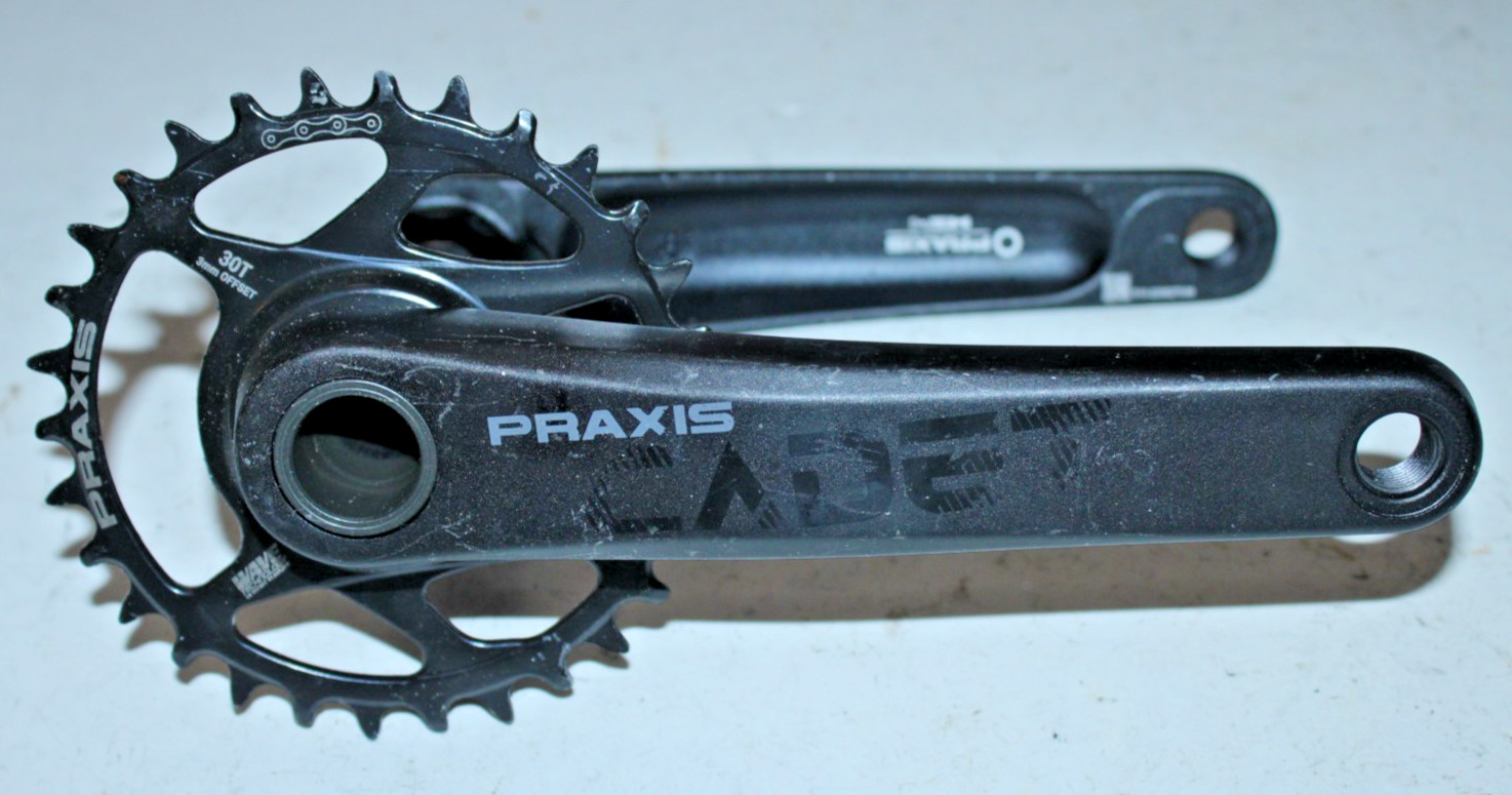 Praxis Works Cadet M24 Single Crank Set Black 175mm Center Mount 30T Gravel CX ~