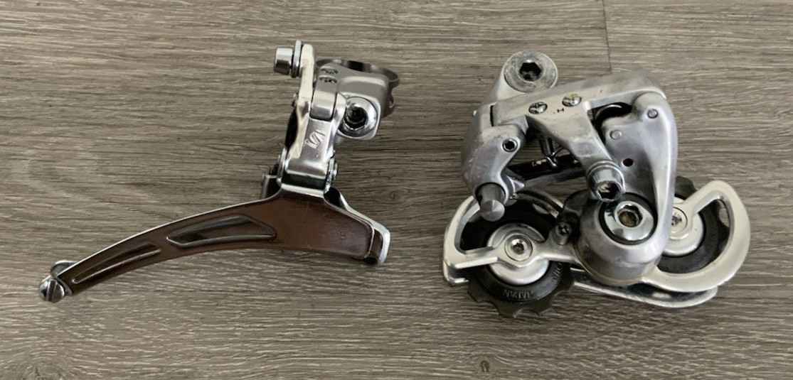 SUNTOUR SUPERBE DERAILLEUR SET CLAMP ON FRONT 28.6 MM 6, 7, OR 8 SPEED