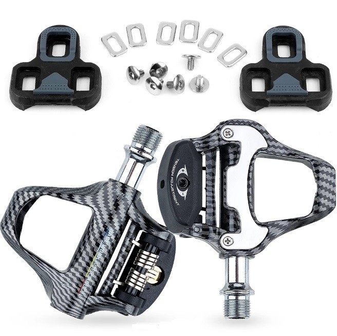 RACEWORK Ultralight Road Bike Self-locking Carbon Pedal Non-Slip Clipless Pedals