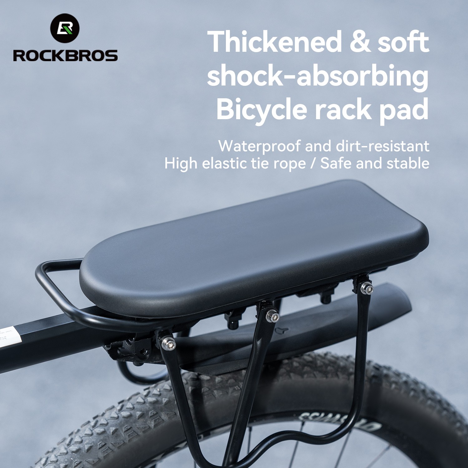 ROCKBROS Bicycle Rear Seat Cushion,PU Bike Rear Saddle Comfortable Rear Shelf