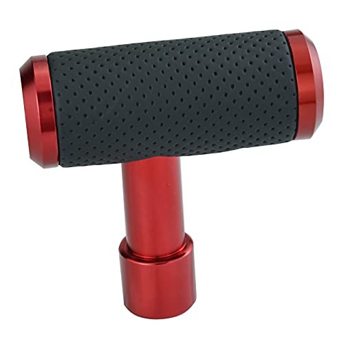 T Shifter Knob Leather Shift Knob Gear Shift Stick Head for Most Manual Red