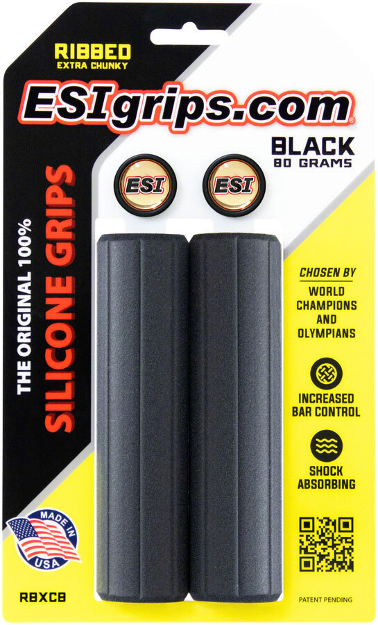 ESI Ribbed Extra Chunky Grips – Black