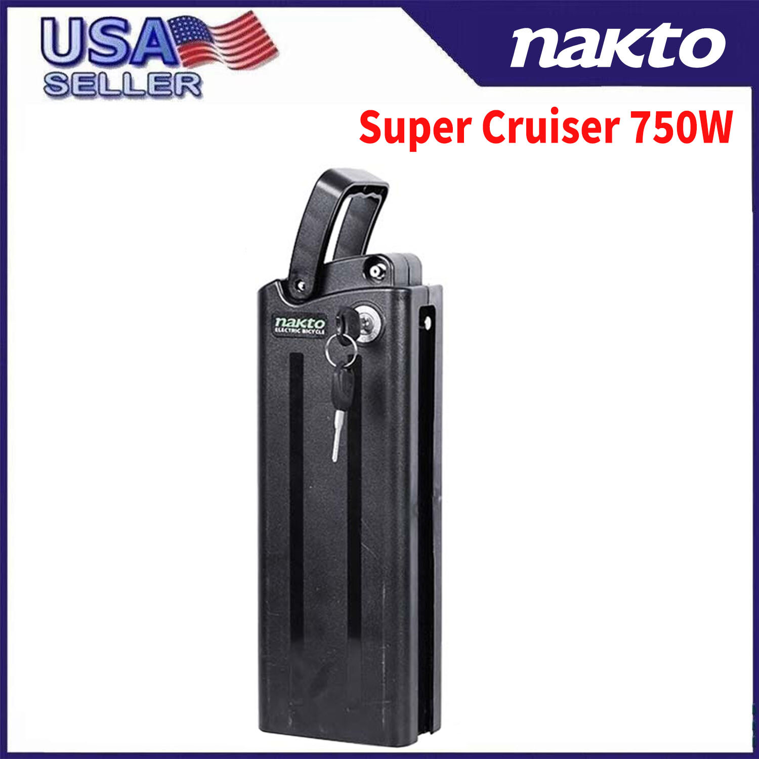 Electric Bike Battery For NAKTO Ebike 48V Super Cruiser 500/750W