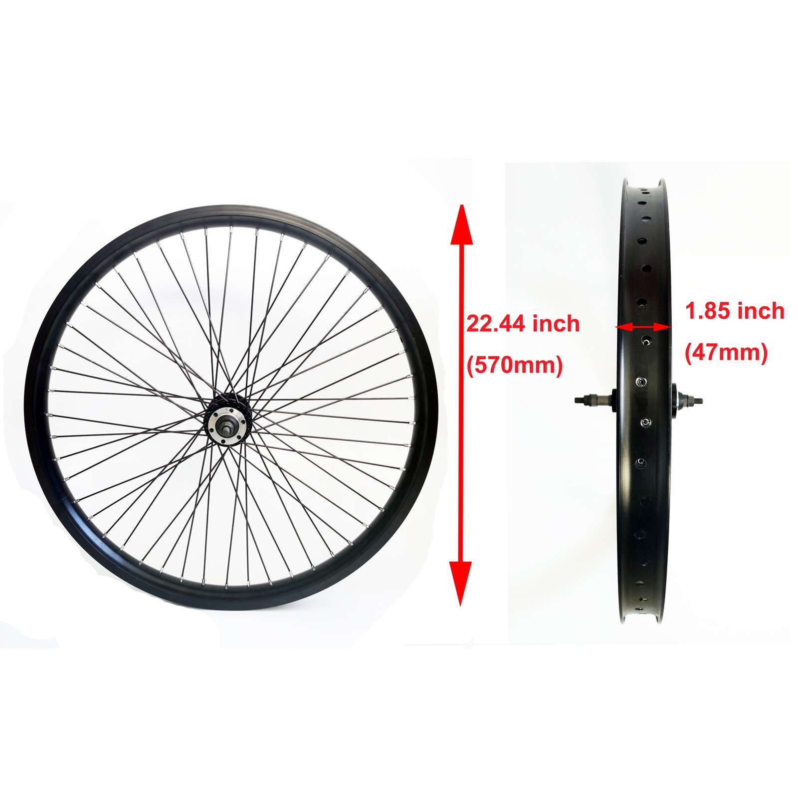 Heavy Duty 26″ Bike Wheel Set 12G & Freewheel & 1 1/8″ Threadless Bicycle Fork