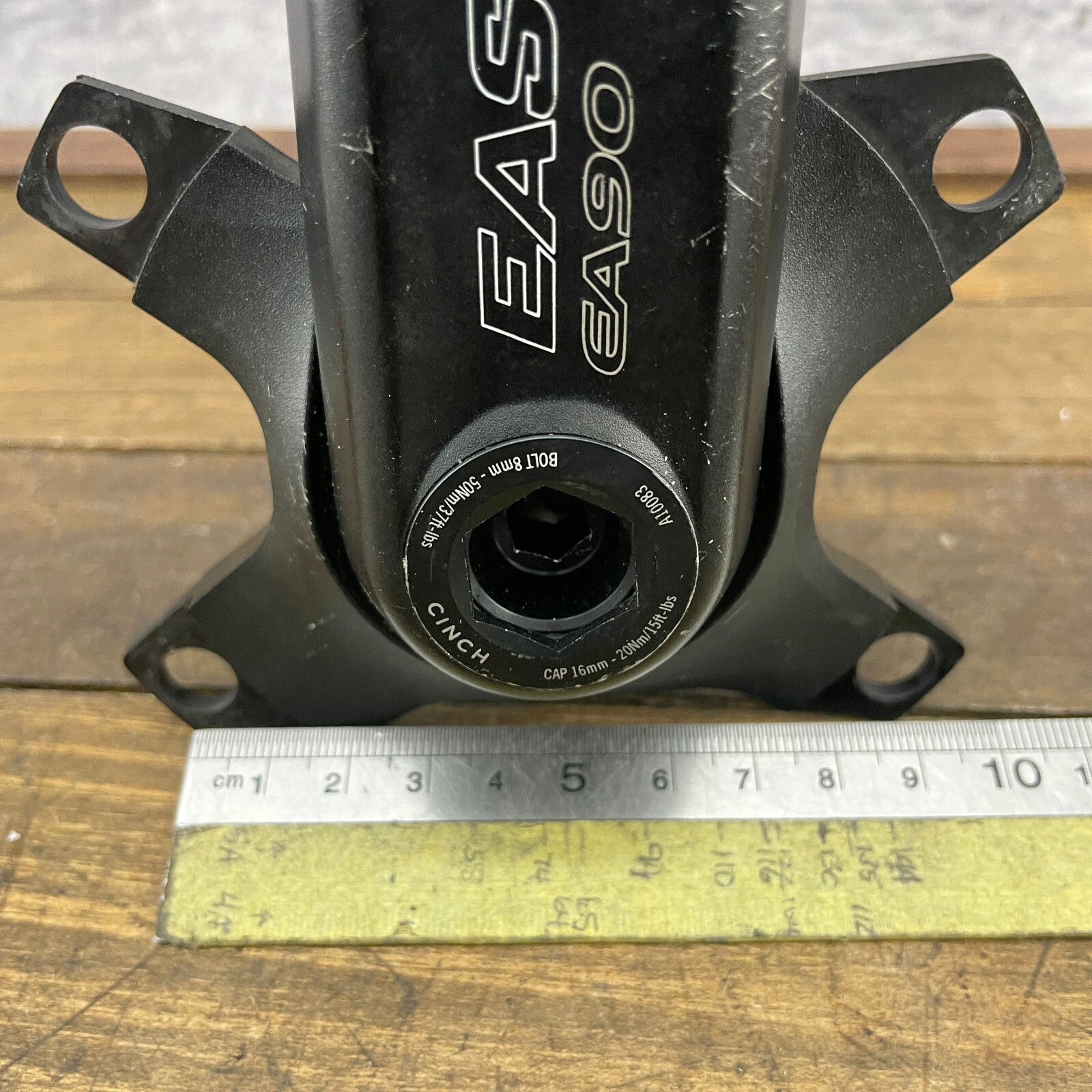 Easton EA90 Crank Set 175 mm Asymmetric 4 Bolt Alloy Road Black BB Untested
