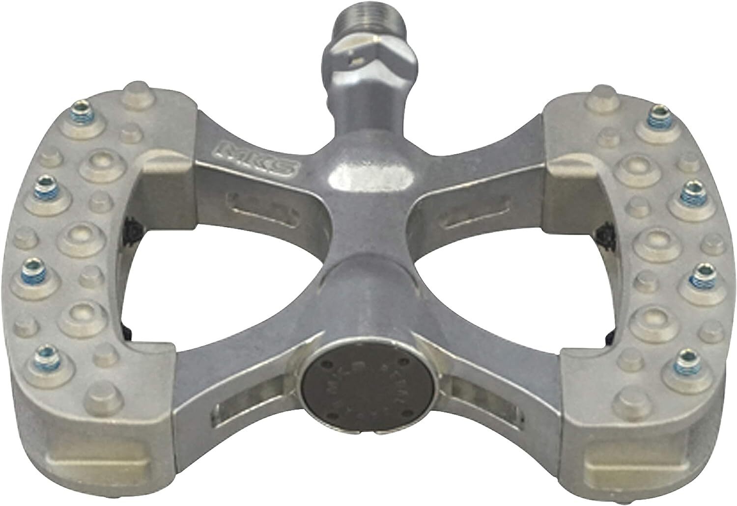 Mikasima (MKS) Pedal GAMMA Silver left and right set Aluminum 450g ‎112116 NEW
