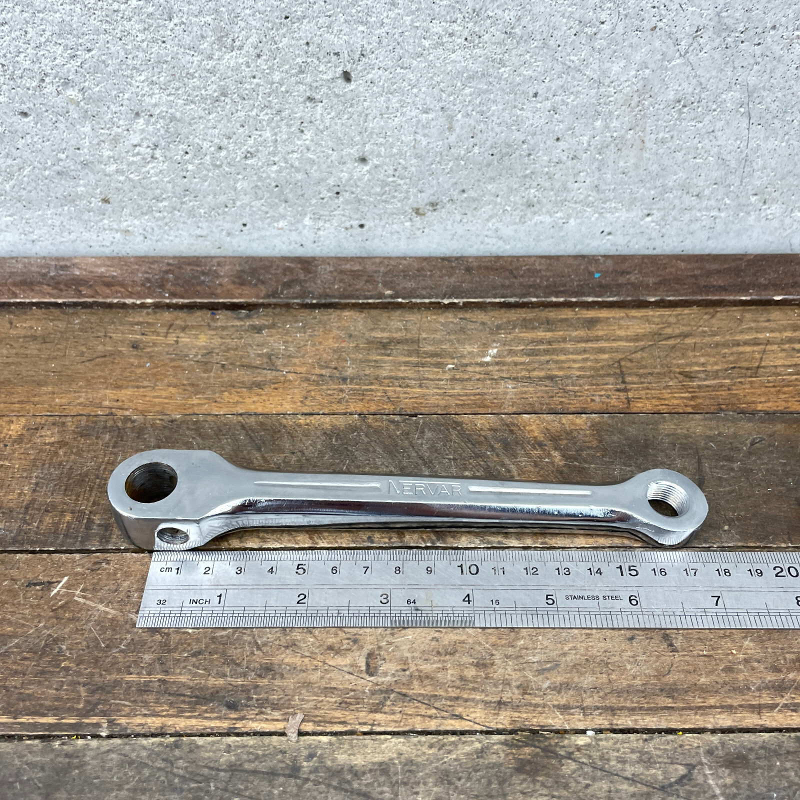Vintage Nervar Crank Arm LEFT 165 mm Steel Chrome Cottered Peugeot Race France