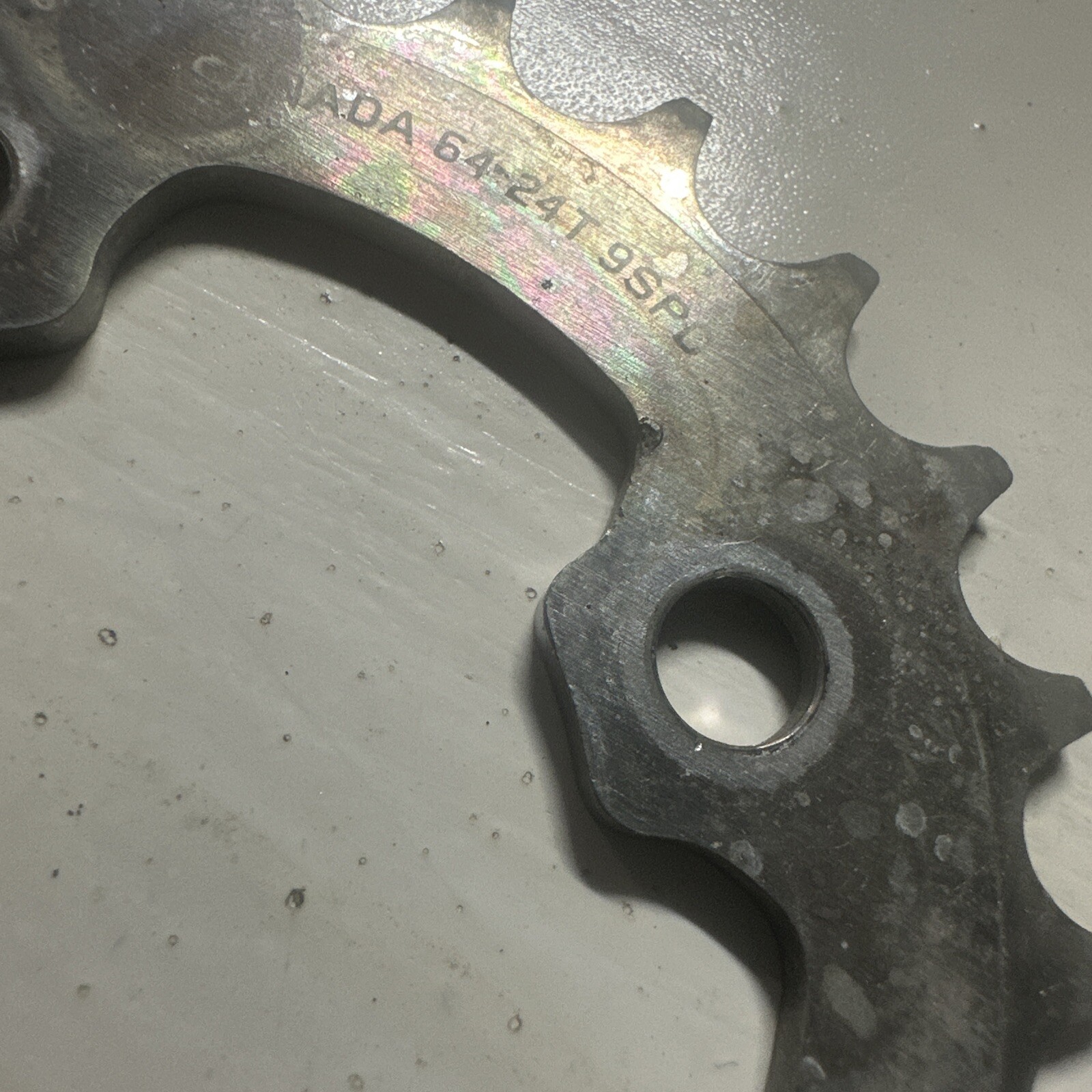 BlackSpire 6424 Chainring 24 Tooth 64 mm BCD 24t Silver Alloy Four Bolt 9 Speed