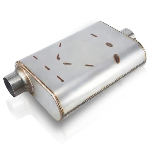 2.5″ Offset inlet/Center Outlet Universal Exhaust 2.5″ Offset In/ Center Out