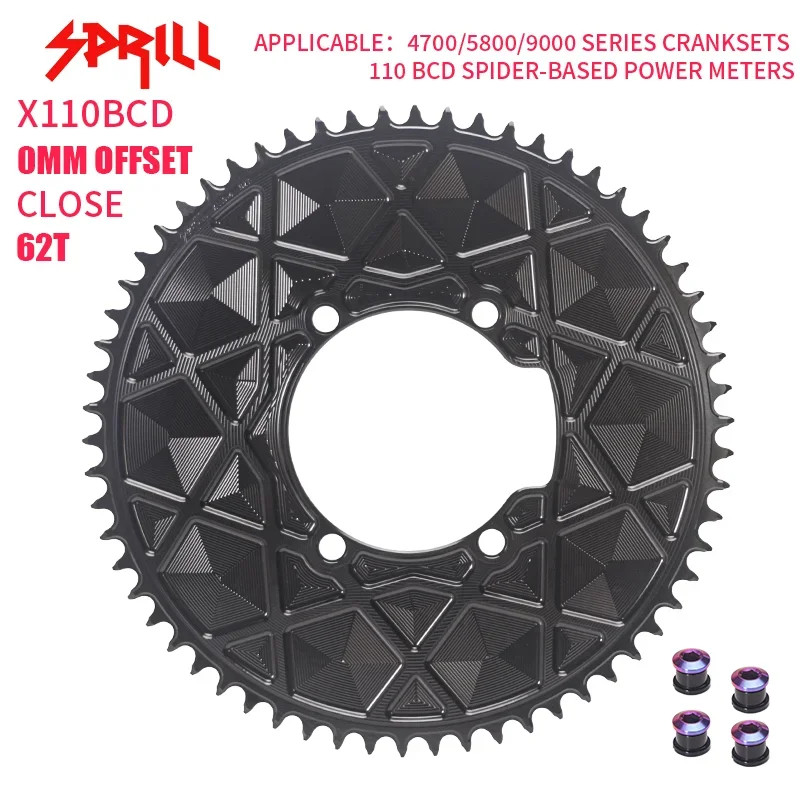 110BCD AERO Narrow Wide Chainring 54-66T Bicycle Chainwheel 9-12speed Sprocket