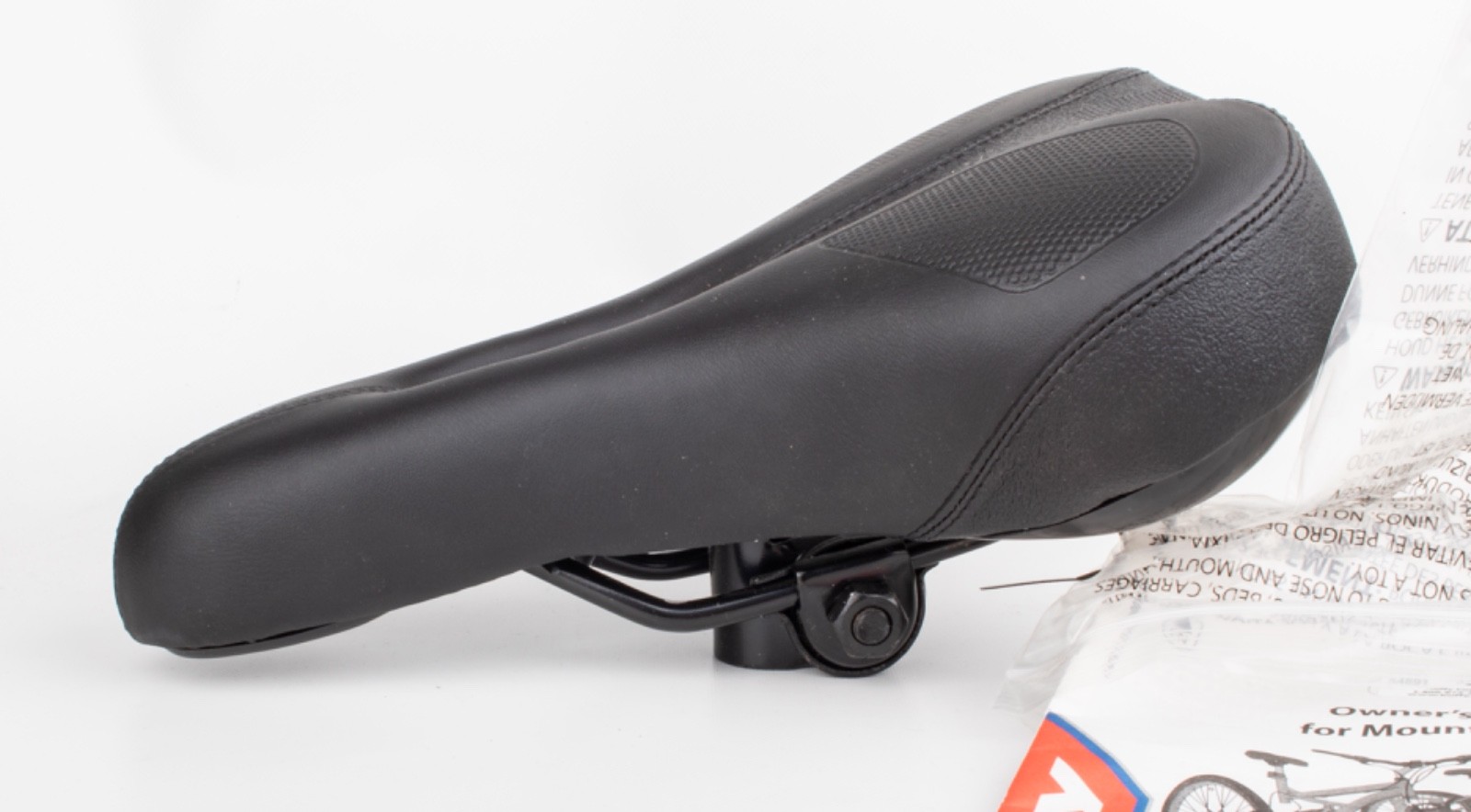 Huffy Sport Bicycle Seat Saddle Comfort Saddle Seat Molded Padded Black Teal.