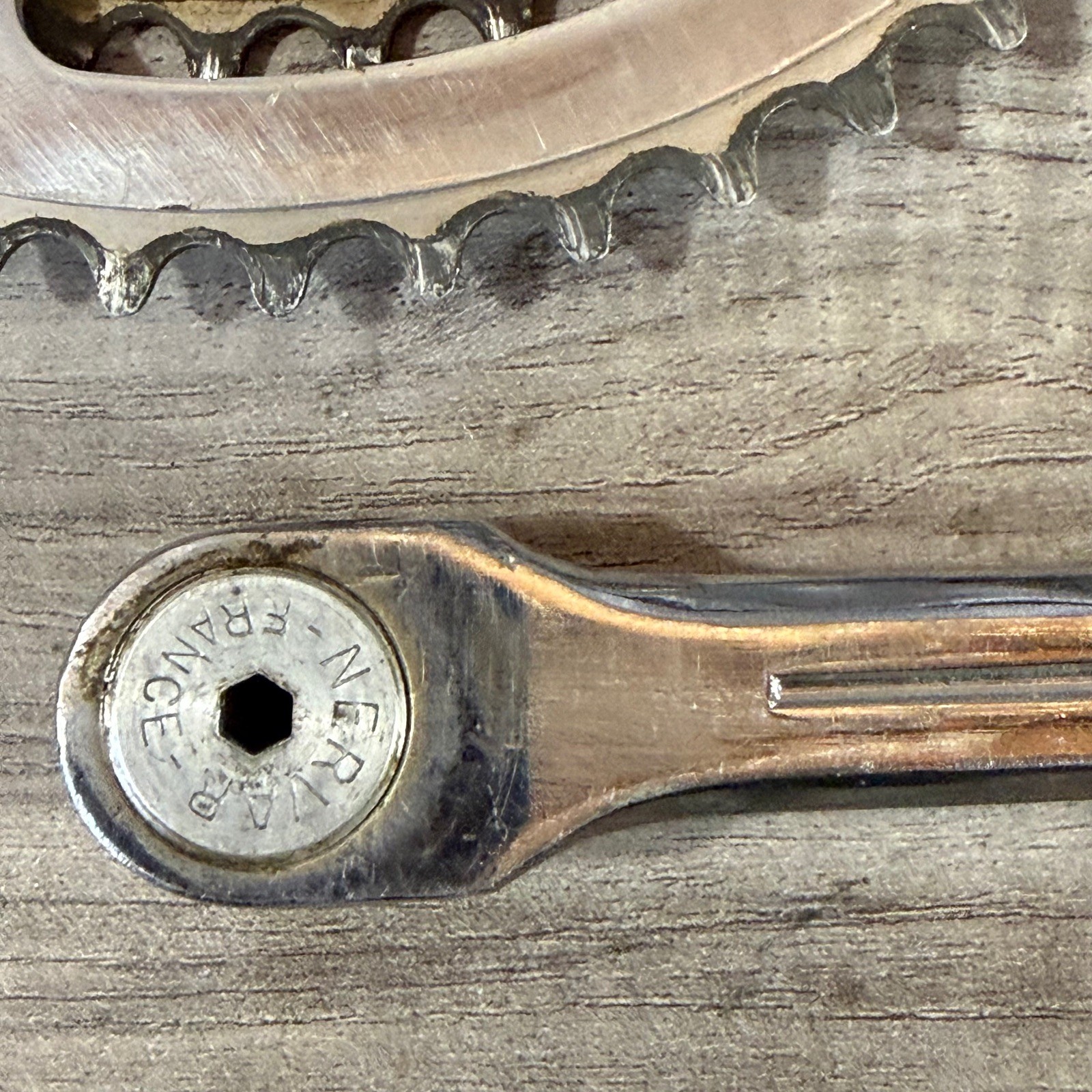Vintage Nervar Sport Crankset BSA English 170 Double 52 42 FRENCH THREAD