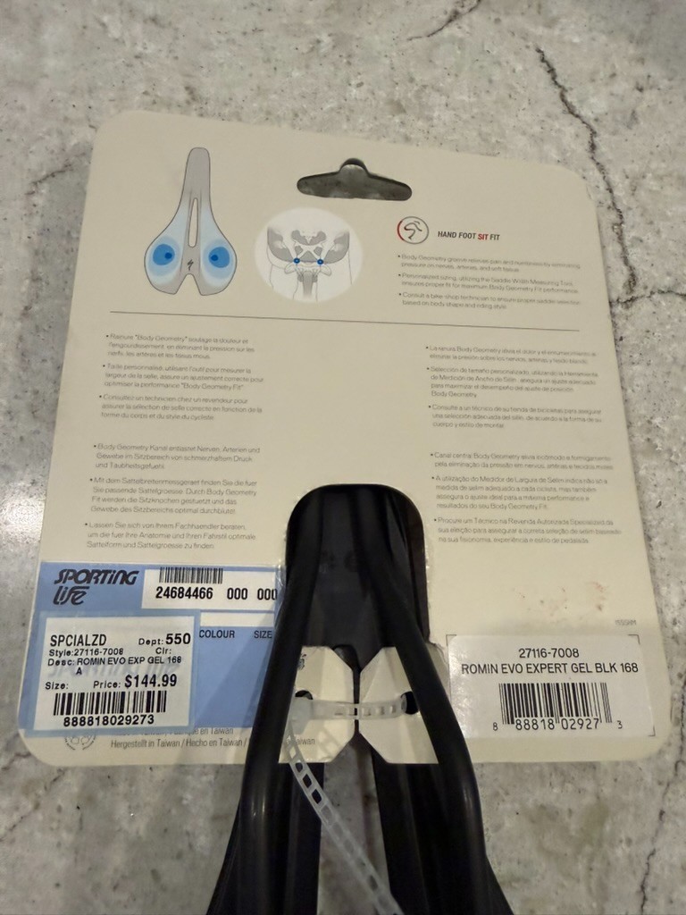 Specialized Romin Evo Expert Gel 168mm Hollow Ti Saddle – New