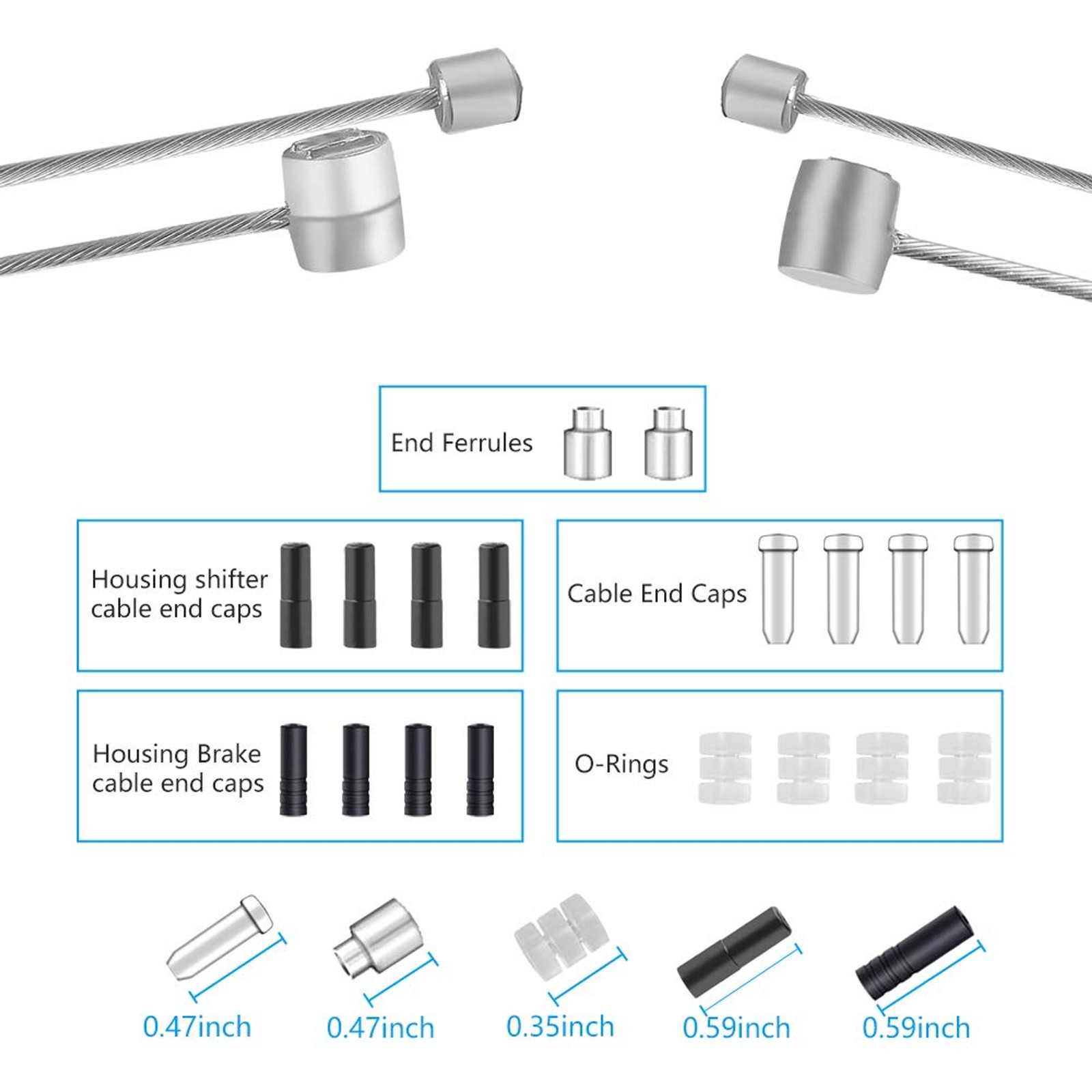 Bike Brake Cable Shifter Cable, Bicycle Gear Cable Wire for Mountain Bike, Bike