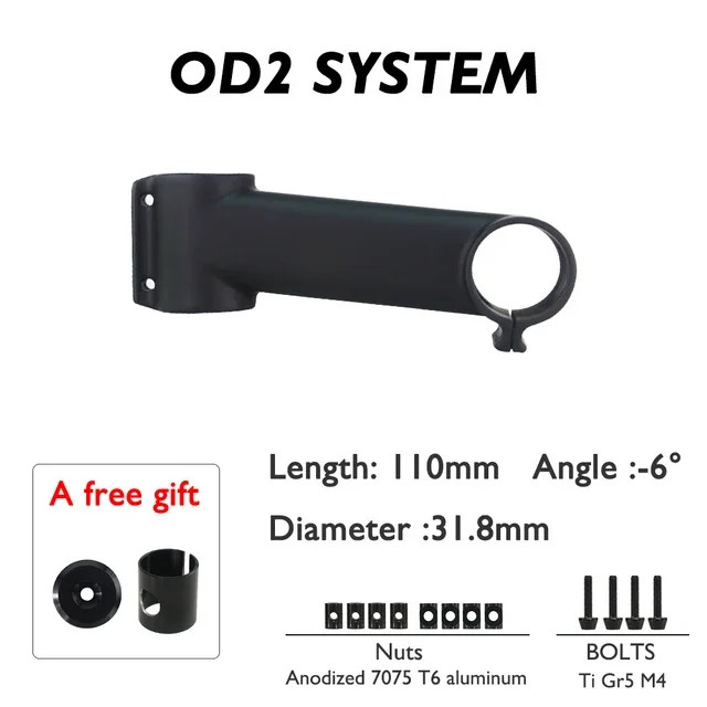 Carbon Bicycle Stem Riser 60-120mm 6/17 Degree 31.8mm Diameter Computer Stand