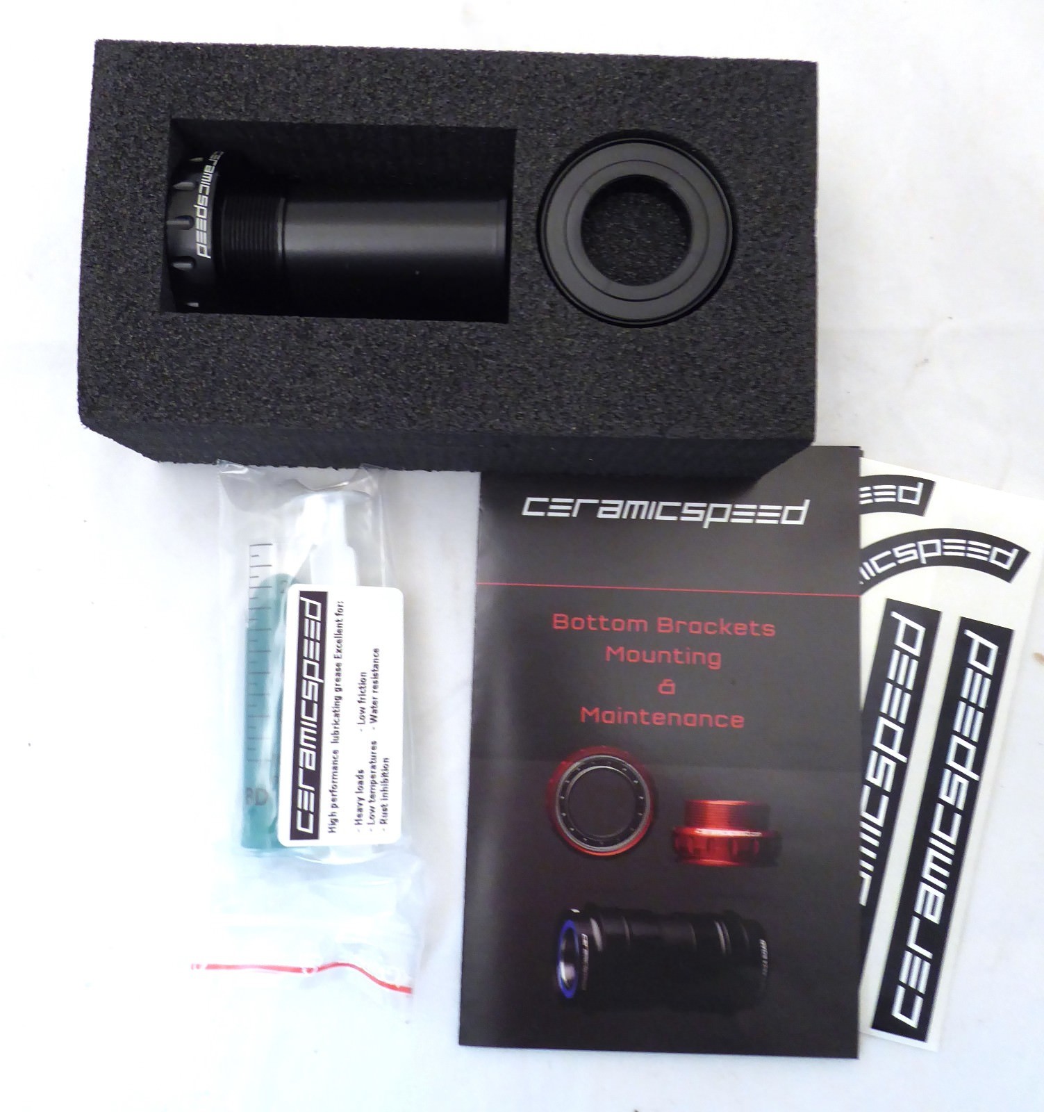 CeramicSpeed BSA Road Bottom Bracket English Thread, 68mm, 24mm Spindle, Black