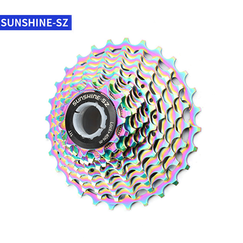 Sunshine 11s Ultra light CNC Cassette 11-28T/32T/34T/36T Rainbow Fits Shimano HG