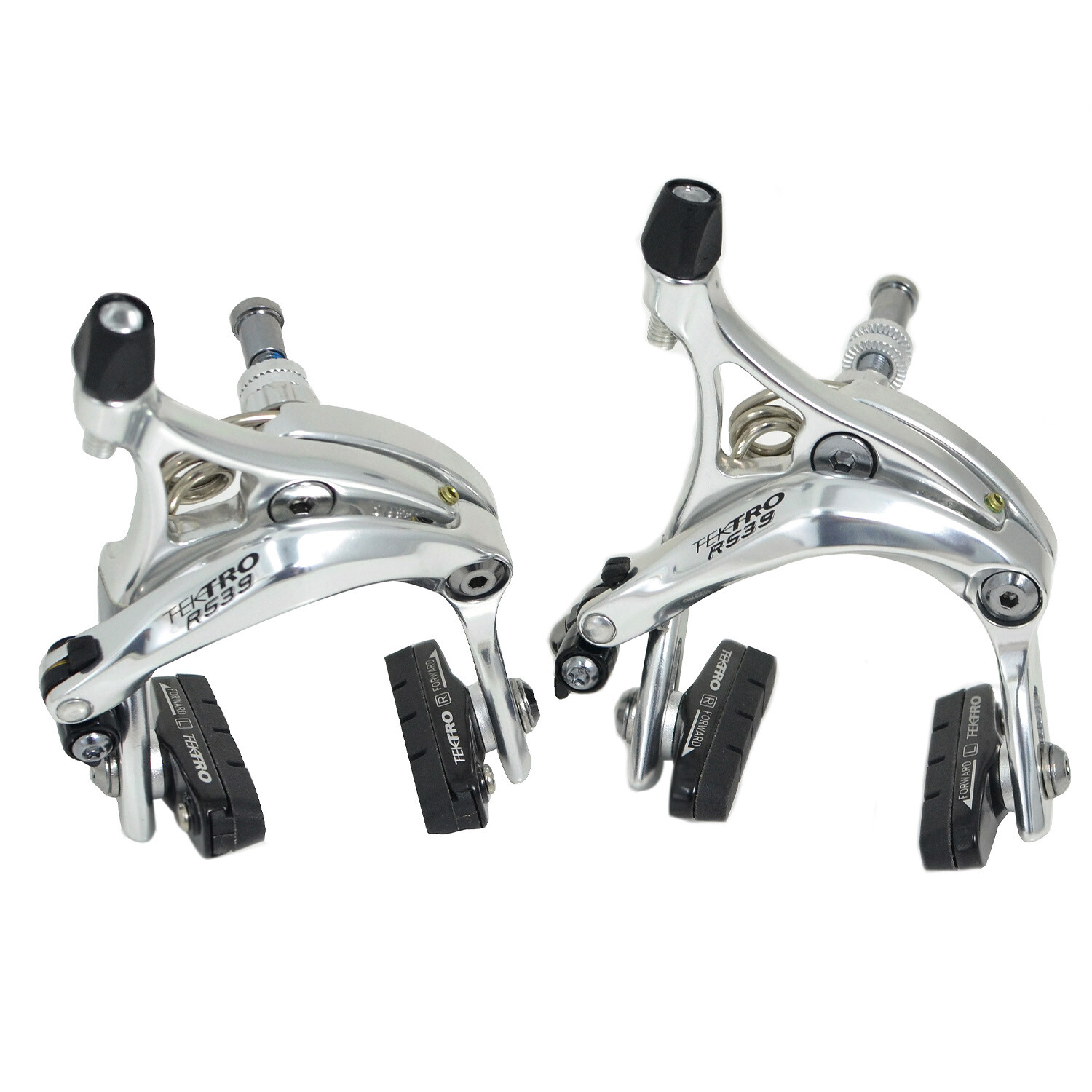 TEKTRO R539 Caliper Brake Set 47-59mm with QR Recessed Mount , Silver
