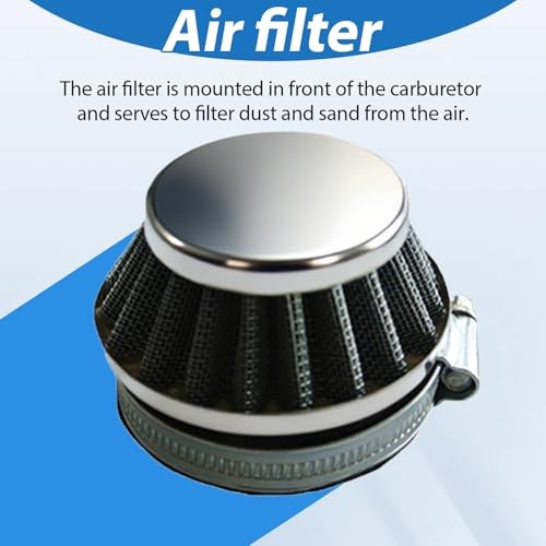 Carburetor & 58mm Silver Air Filter with Gaskets Kit For 49cc 60cc 66cc 80cc 2