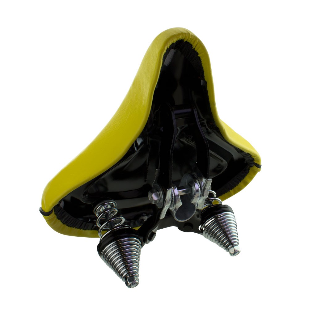 OG GENUINE VINYL BEACH CRUISER LARGE SADDLE BICYCLE SEAT 209 YELLOW