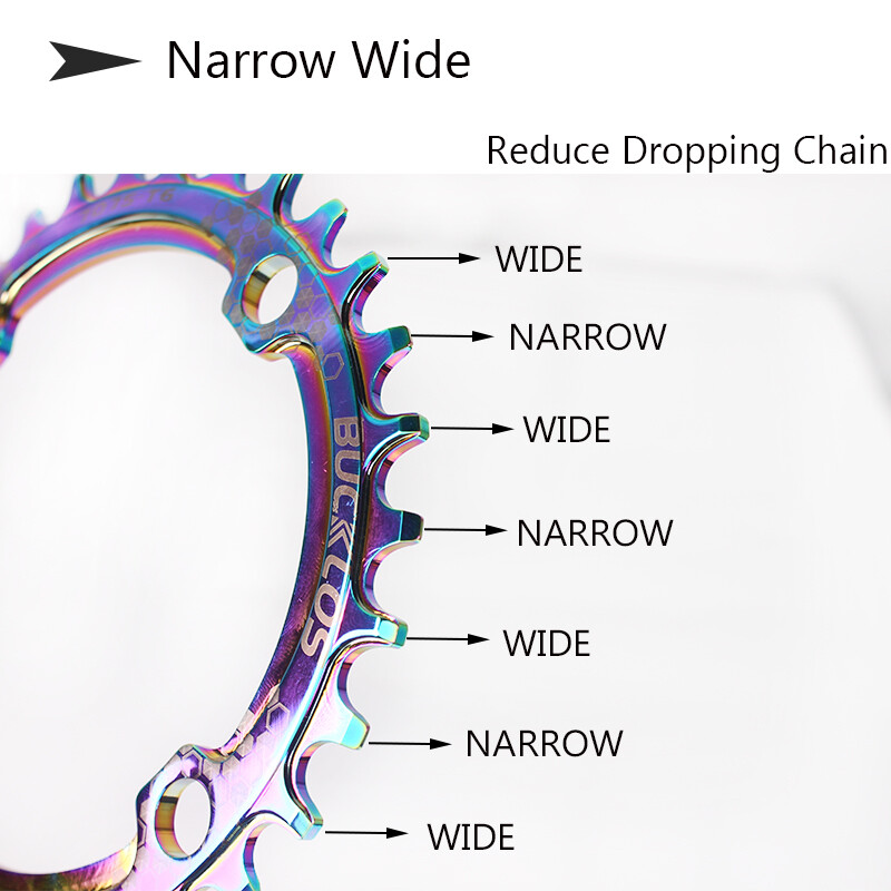 104BCD Bike Chain Ring Narrow Wide Round Oval 30-42T MTB Chainrings Fit Shimano