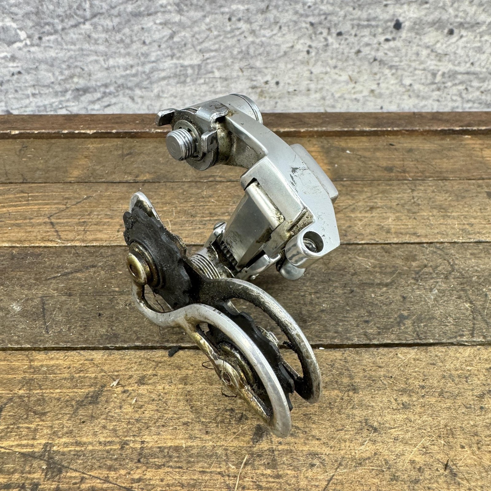 Vintage Shimano Crane Rear Derailleur Short Cage Bolt-On Silver 225g Japan 70s