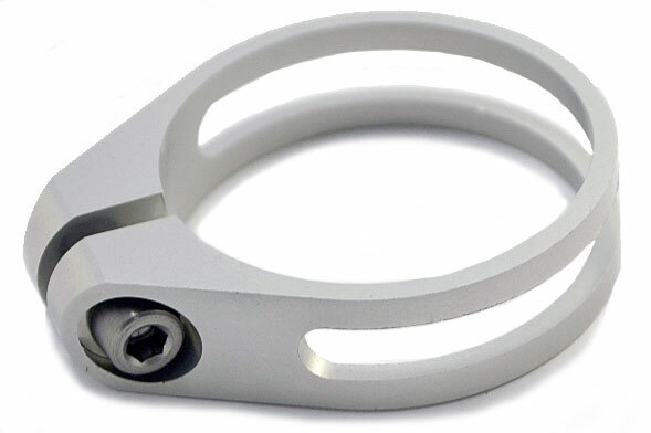OMNI Racer WORLDS LIGHTEST Alloy Seatpost Clamp JUST 10grams!!! 31.8-32mm SILVER