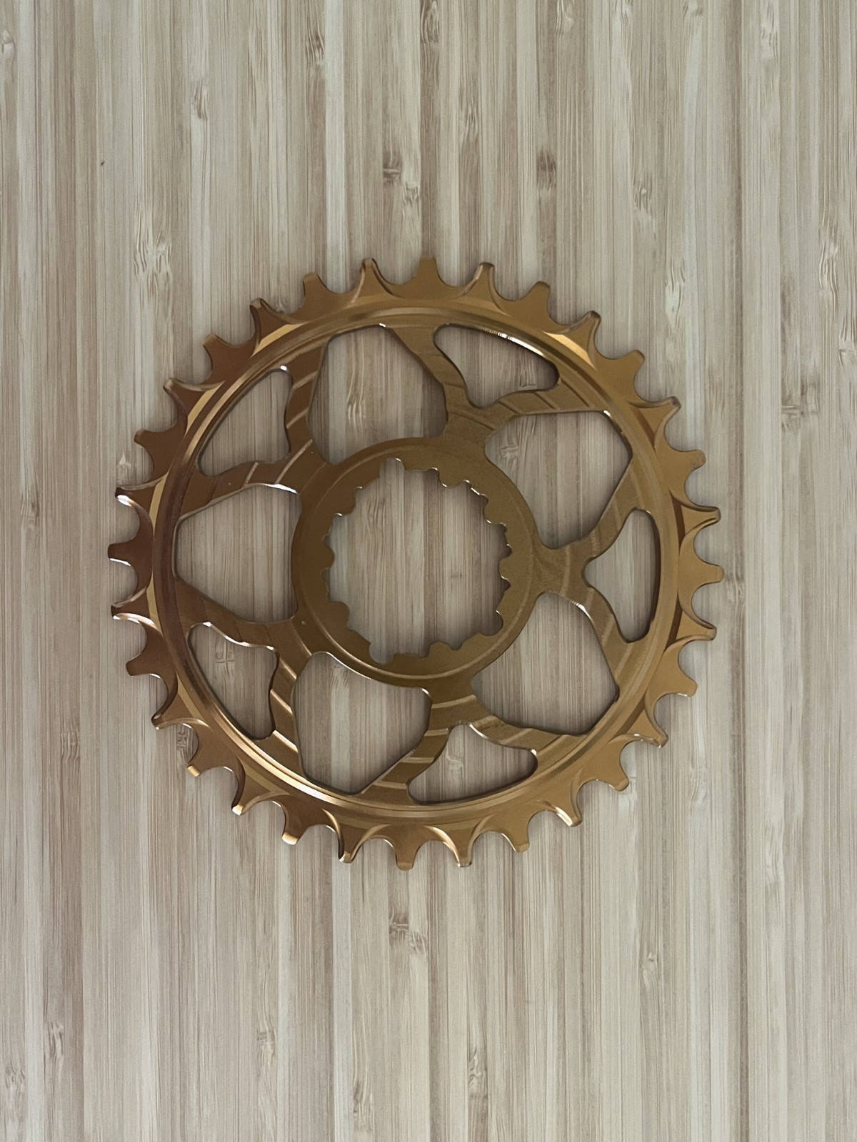 5Dev 7075 Classic Chainring – 32t, 3mm Boost, 3-Bolt SRAM Direct Mount, Kashima