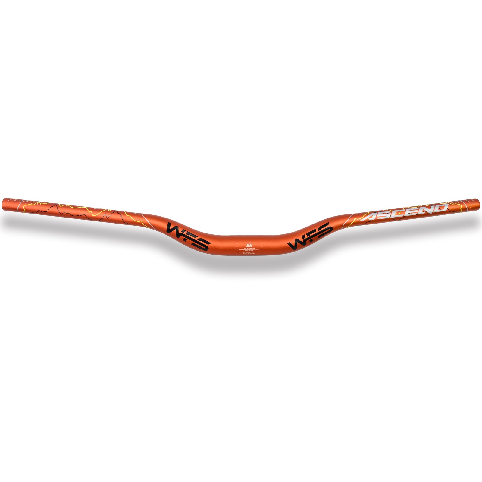 WFS Ascend 35 x 820mm Handlebar 40mm Rise, Orange
