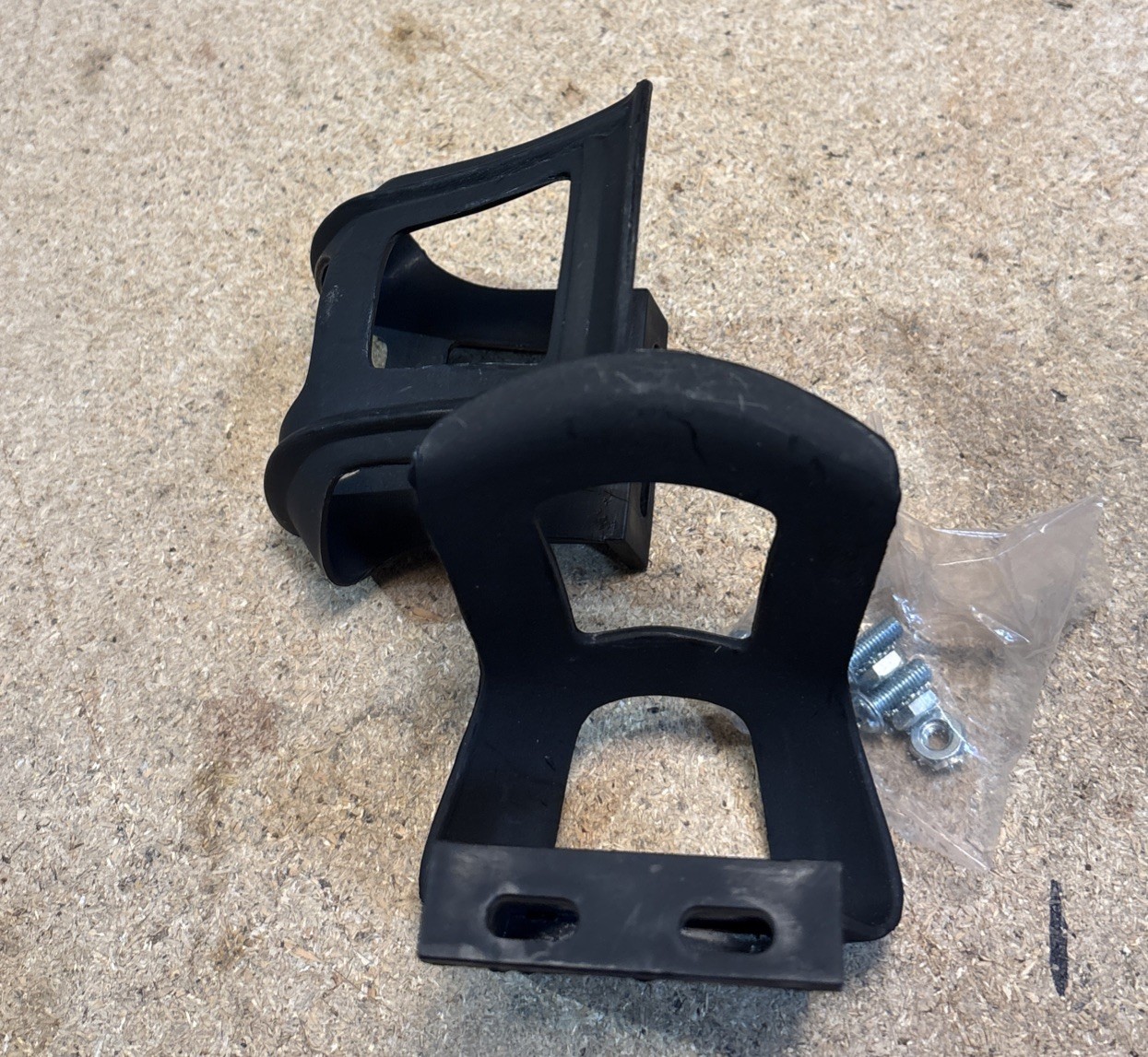 Resin Black Strapless Toe Clips NEW With Hardware