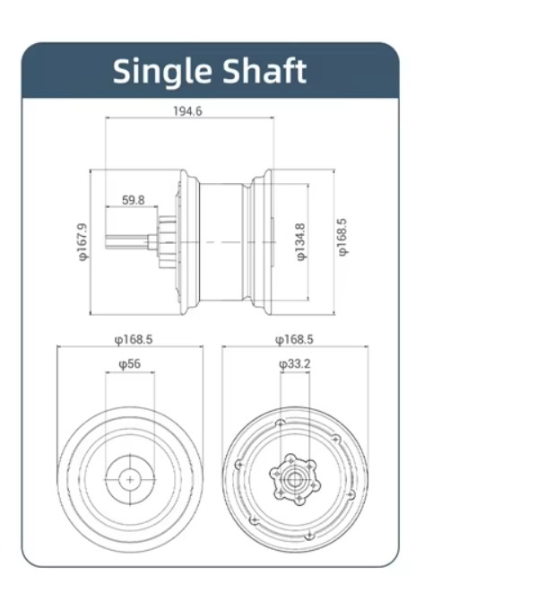 14.5 Inch 48V 1000W Single shaft Electric Brushless Geared Hub Motor