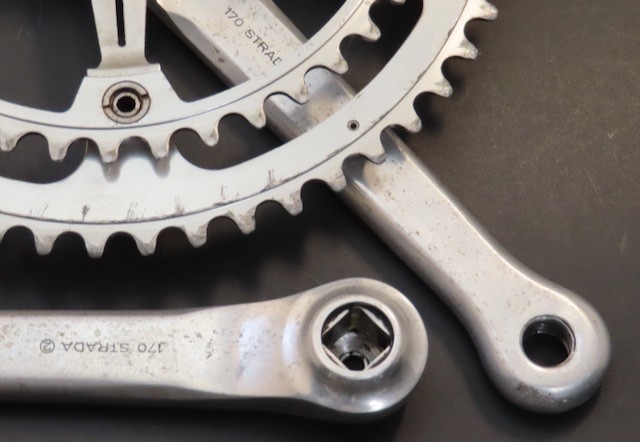170mm x 144 bcd Campagnolo Super Record Olmo Pantograph Cranset 52/42 Italy 1982