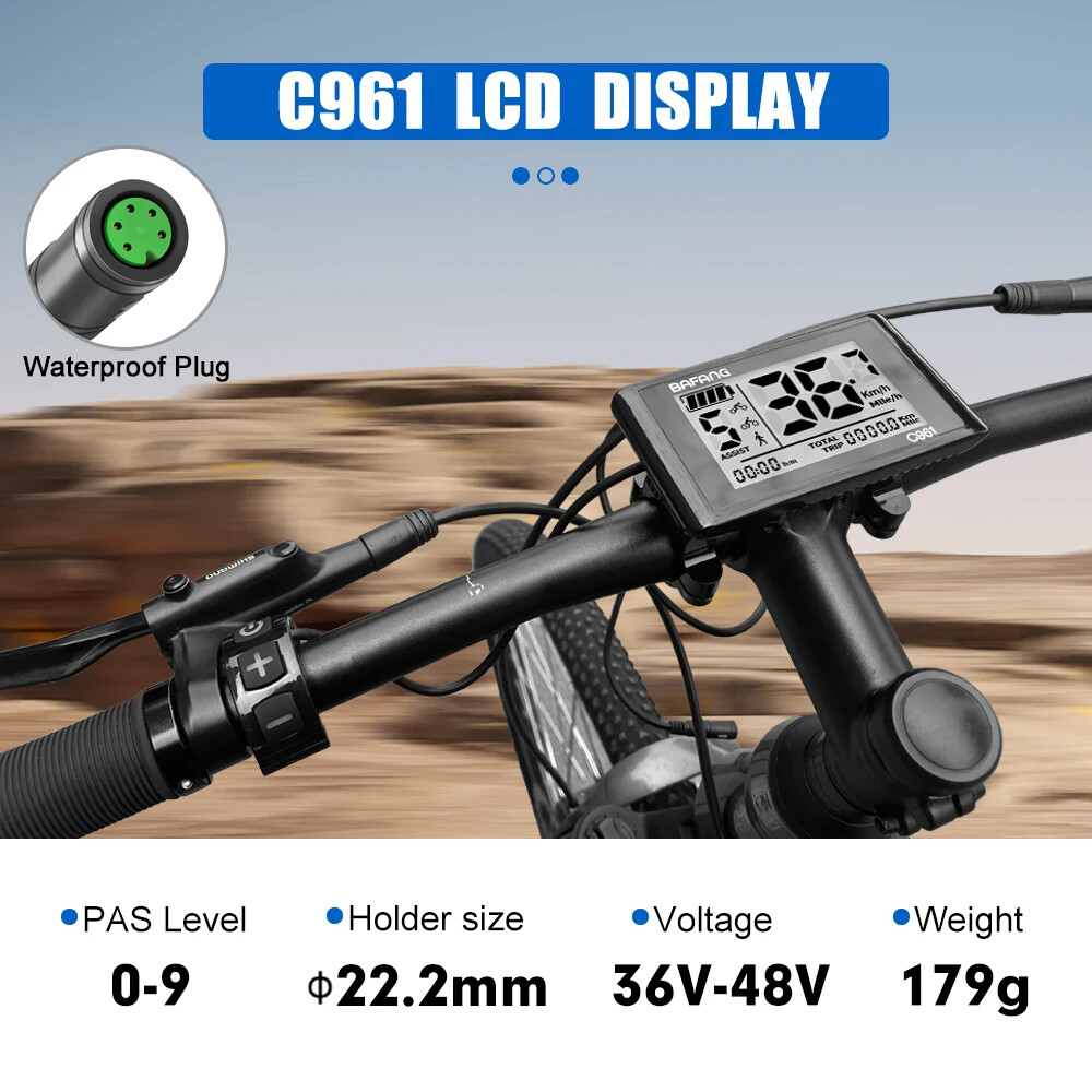 Ebike Intelligent LCD Screen Waterproof 5 Pin Colour LED Display for Mid Motor